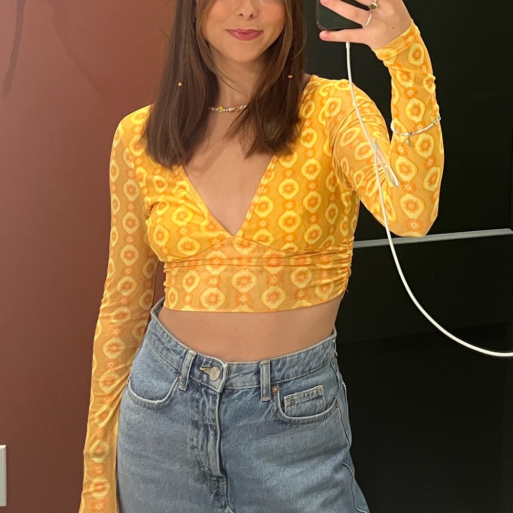 Vrg Grl patterned top